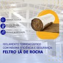 Ver imagem 5 de Manta Lã de Rocha Aluminizada Rockfibras Dens 32 X 50mm C/ 9,60m2