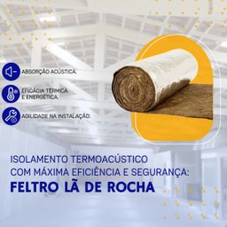 Manta Lã de Rocha Aluminizada Rockfibras Dens 32 X 50mm C/ 9,60m2 - 5
