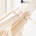 Ver imagem 2 de Rede de Dormir Casal Ostra Bege (Algodão Cru)