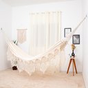 Ver imagem 1 de Rede de Dormir Casal Ostra Bege (Algodão Cru)