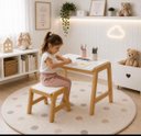 Ver imagem 6 de Conjunto Mesa e Banco Infantil Encanto Madeira Pinus Branca