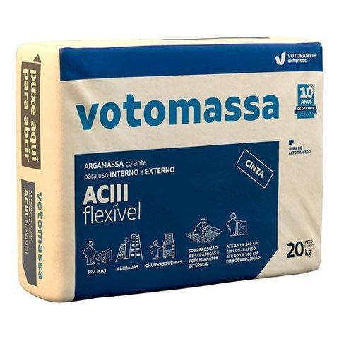 Argamassa Ac3 Votomassa Flexível Intern Externa Cinza 20kg