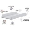 Trocador de Fraldas Almofadado para Berço Corino Branco - Lyam Decor - 4
