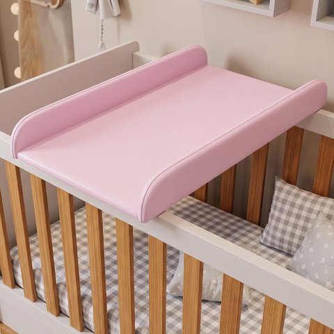 Trocador de Fraldas Almofadado para Berço Corino Rosa - Lyam Decor