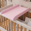 Ver imagem 1 de Trocador de Fraldas Almofadado para Berço Corino Rosa - Lyam Decor