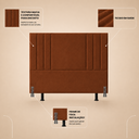 Ver imagem 2 de Cabeceira Suede 140 cm Casal Moderna Frame Estofada Cama Box:Terracota