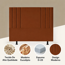 Ver imagem 5 de Cabeceira Suede 140 cm Casal Moderna Frame Estofada Cama Box:Terracota