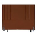 Ver imagem 4 de Cabeceira Suede 140 cm Casal Moderna Frame Estofada Cama Box:Terracota