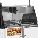 Ver imagem 2 de Carrinho 3 em 1 Cefaz Hot Dog, Lanche Churrasco Luxo Branco Rodas Pneumáticas e Toldo Blc12p/t