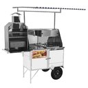 Ver imagem 1 de Carrinho 3 em 1 Cefaz Hot Dog, Lanche Churrasco Luxo Branco Rodas Pneumáticas e Toldo Blc12p/t