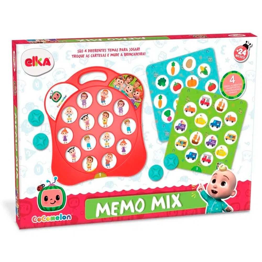 Jogo da Memória Infantil - Cocomelon - Memo Mix - 4 Temas - Elka
