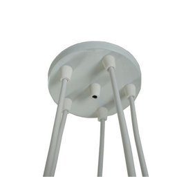 Lustre Pendente Tecido Geométrico Crie Casa Amarelo e Cinza - 4