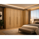 Ver imagem 2 de Guarda-Roupa Modulado Dallas 6 Portas 3 Gavetas com Cabideiros