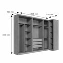 Ver imagem 3 de Guarda-Roupa Modulado Dallas 6 Portas 3 Gavetas com Cabideiros