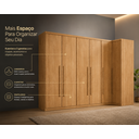 Ver imagem 6 de Guarda-Roupa Modulado Dallas 6 Portas 3 Gavetas com Cabideiros