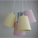Ver imagem 2 de Lustre Pendente Cacho 5 Cúpulas Candy Colors