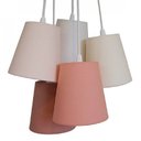 Ver imagem 1 de Lustre Pendente Cacho 5 Cúpulas Cores Suaves