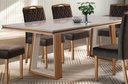 Ver imagem 2 de Mesa de Jantar Retangular com Detalhe Central - Malta-2,20 x 1,10 metros - Requinte Salas