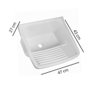 Ver imagem 6 de Balcão Lavanderia 46cm com Tanque 22 Litros Válvula e Sifão