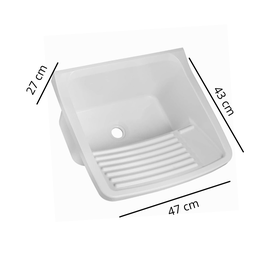 Balcão Lavanderia 46cm com Tanque 22 Litros Válvula e Sifão - 7