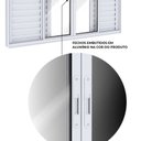 Ver imagem 6 de Janela Veneziana de Alumínio 4 Folhas Móveis e 2 Folhas Fixas 100x150cm Lucasa Ideale Branco