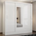 Ver imagem 2 de Guarda Roupa Casal Fortaleza 3 Portas Com Espelho Carioca Móveis
