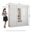 Ver imagem 7 de Guarda Roupa Casal Fortaleza 3 Portas Com Espelho Carioca Móveis