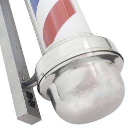 2 Barber Pole Poste Barbearia Giratório Iluminado 55cm Pequeno Barbeiro Colorido Megan Sb55 - 110v - 5