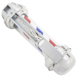 2 Barber Pole Poste Barbearia Giratório Iluminado 55cm Pequeno Barbeiro Colorido Megan Sb55 - 110v - 4