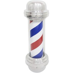 2 Barber Pole Poste Barbearia Giratório Iluminado 55cm Pequeno Barbeiro Colorido Megan Sb55 - 110v - 3