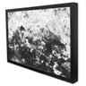 Quadro Decorativo Caixa Alta com Vidro Abstrato Preto e Branco TaColado Moldura Preta 120 x 80cm - 1