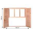 Ver imagem 5 de Janela Guilhotina 2 Folhas Eucalipto Natural 100x100x12cm Pop