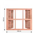Ver imagem 4 de Janela Guilhotina 2 Folhas Eucalipto Natural 100x100x12cm Pop