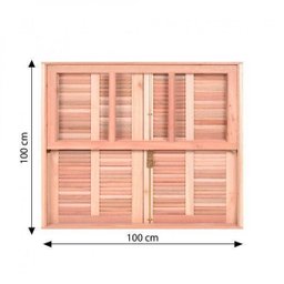 Janela Guilhotina 2 Folhas Eucalipto Natural 100x100x12cm Pop Marrom Esel - 3 Janela Guilhotina 2 Folhas Eucalipto Natural 100x100x12cm Pop Marrom Esel - 3
