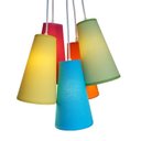 Ver imagem 1 de Lustre Pendente 5 Cúpulas Cacho Crie Casa Colors