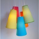 Ver imagem 3 de Lustre Pendente 5 Cúpulas Cacho Crie Casa Colors