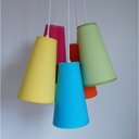 Ver imagem 2 de Lustre Pendente 5 Cúpulas Cacho Crie Casa Colors