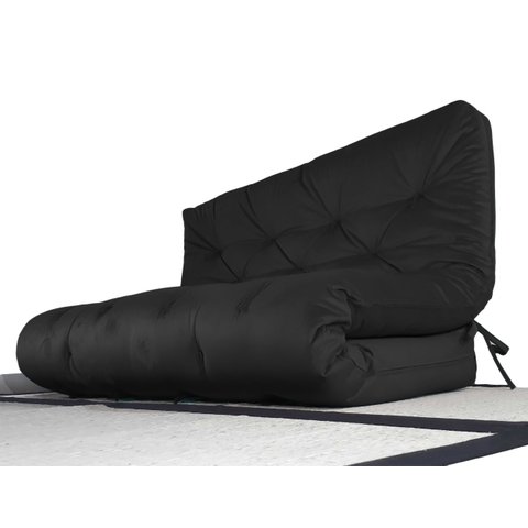 Colchão Futon King Dobrável Sofa Cama Acquablock Preto