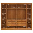 Ver imagem 4 de Guarda Roupa com 6 Portas Barcelona Ripado Tcil