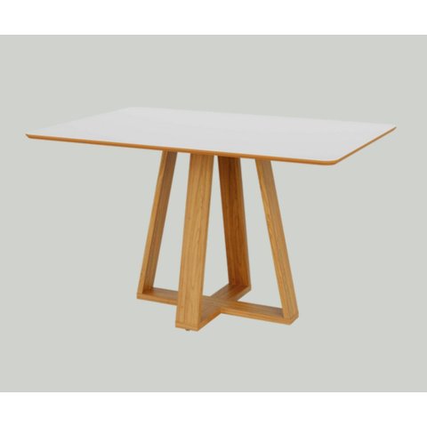 Mesa 135cm - Off White/freijo - Tm86