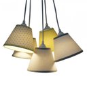 Ver imagem 1 de Lustre Pendente Bebê Mini Chevron Crie Casa Cinza e Amarelo