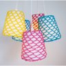Lustre Pendente Crochê 5 Cúpulas Crie Casa Colorido - 2
