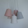 Lustre Pendente Quarto Bebê Estampas Rosa e Azul - 3