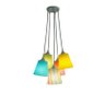 Lustre Pendente Colorida Infantil 5 Cúpulas em Acrílico - 3