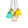 Lustre Pendente Colorida Infantil 5 Cúpulas em Acrílico - 1