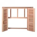 Ver imagem 2 de Janela Guilhotina com Ferragem JE821 Esel 100x140x12cm Marrom