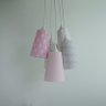 Lustre Pendente Quarto de Menina Rosa e Cinza - 4