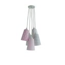 Ver imagem 2 de Lustre Pendente Quarto de Menina Rosa e Cinza