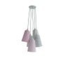 Lustre Pendente Quarto de Menina Rosa e Cinza - 2