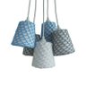 Lustre Pendente Crochê Crie Casa Cinza, Azul e Branco - 2